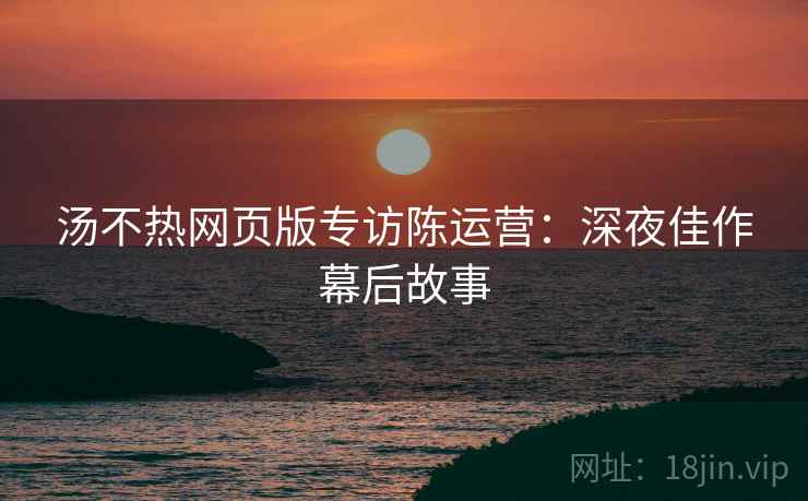 汤不热网页版专访陈运营：深夜佳作幕后故事