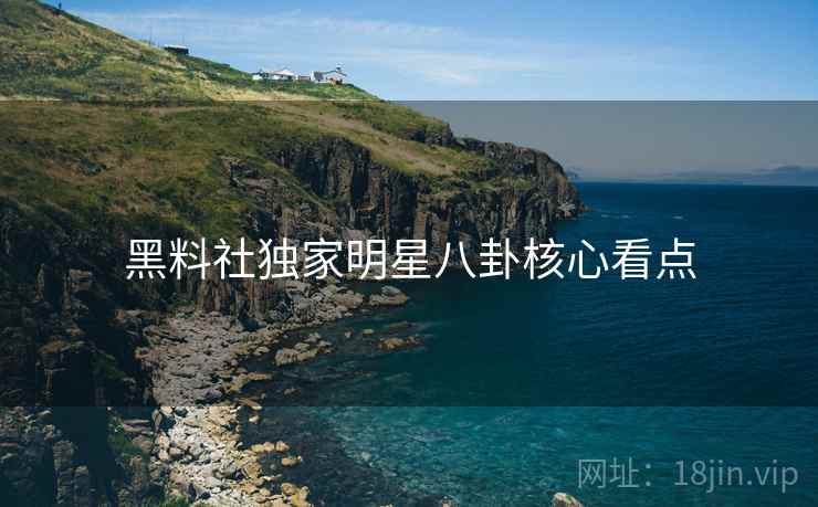 黑料社独家明星八卦核心看点
