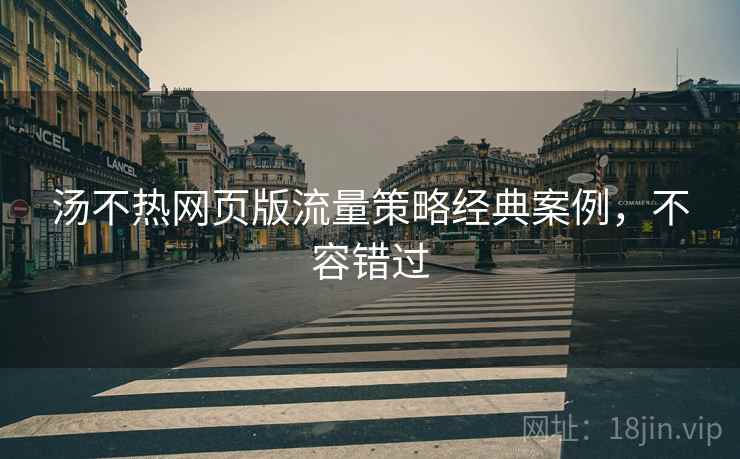 汤不热网页版流量策略经典案例，不容错过