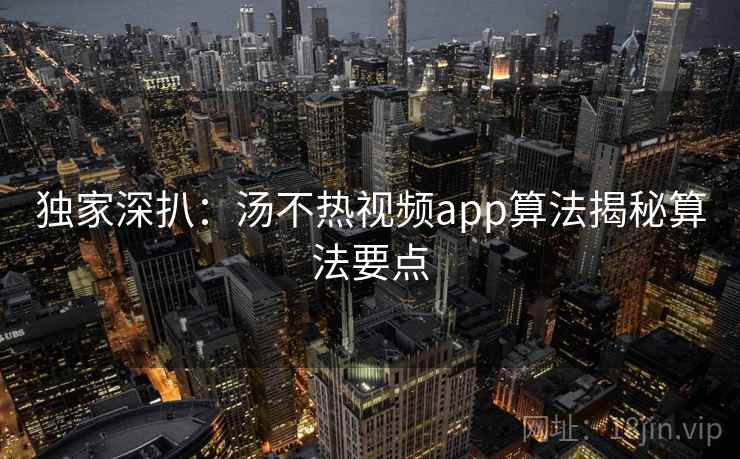 独家深扒：汤不热视频app算法揭秘算法要点